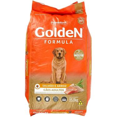 Imagem de Ração para Cães Adultos Golden Fórmula Salmão e Arroz 15 Kg