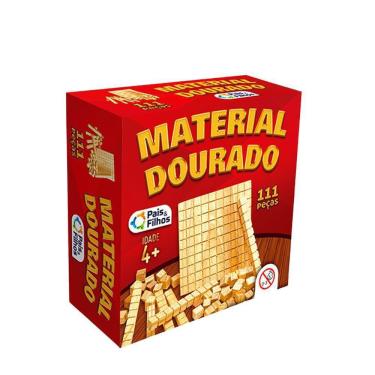 Imagem de Jogo Didatico De Madeira Com 111 Pecas Material Dourado