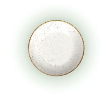 Imagem de Prato Fundo Rústico Marrom em Porcelana Decorada 22 cm Tramontina