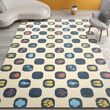 Imagem de Tapetes de área grande para decoração de interiores para meninos e meninas, quarto de crianças, tapete de chão antiderrapante de fibra de poliéster, tapete de ioga, sofá de veludo de cristal sem pelos para sala de estar