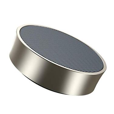 Imagem de Alto-falante Bluetooth - Microfone embutido sem fio mini pesado 65 mm chifre 3 cm corpo fino alcance 10 m 6h tempo de reprodução, dourado