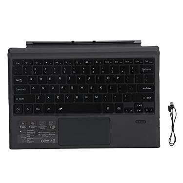 Imagem de Teclado, teclado de apoio de palma para laptop sem fio preto com touchpad, acessórios para computador Bluetooth ultrafinos compatíveis com