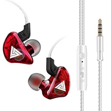 Imagem de Fone Original QKZ CK5 Hi-FI Hi Res Audio Vermelho + Case