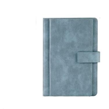 Imagem de A5 Retro Notebook Negócios Imitação Couro Capa Dupla Bloco de Notas Agenda Planner Diário Material de Escritório Material para Estudantes, A5, Azul claro, 4 pçs