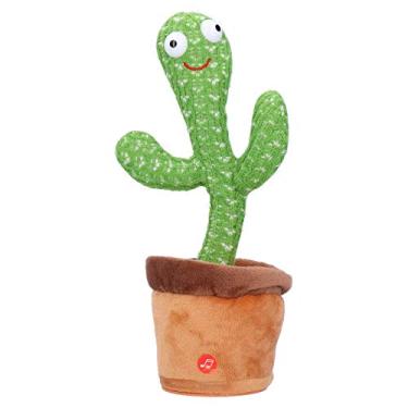 Imagem de Brinquedos Pelúcia Cactus, Brinquedo Pelúcia Cacto Eletrônico Cacto Dançante Fofo Cantando Brinquedo Cacto para Crianças Decoração Natal para Crianças, Ferramenta Redução Estresse