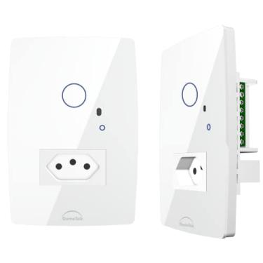 Imagem de Interruptor WiFi Touch Inteligente 1 Botão Tomada 20A Alexa Branco