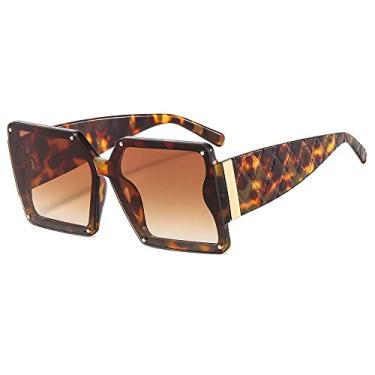 Imagem de Óculos de sol femininos de armação grande personalidade simples moda perna larga óculos de sol proteção uv, 1, tamanho único