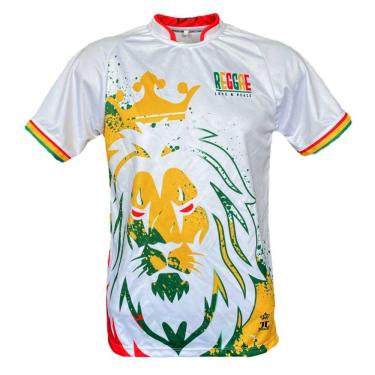 Imagem de Camisa | camiseta Leão Rei - Reggae Love & Peace - Branca 