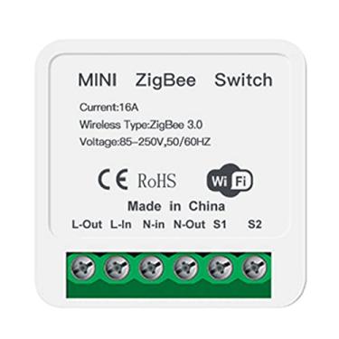 Imagem de Tingpai Módulo de interruptor ZigBee 3.0 16A Interruptor de luz de relé igente APP Controle remoto Controle de voz Módulo de disjuntor DIY Auto o de eletrodomésticos (AC 85-250V)