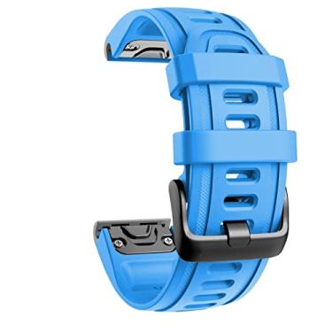 Imagem de GANYUU Nova pulseira de substituição de silicone para relógio inteligente para Garmin Fenix 6 6S 6X Pro 5 5X 5S Plus pulseira acessório 20mm Fenix 5S 6S (Cor: C, Tamanho: 20mm Fenix 6SPro)