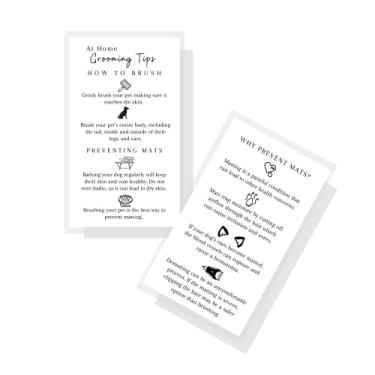 Imagem de Cartão de dicas de cuidados em casa | Pacote com 50 | Cartões de tamanho comercial de 5 x 8,9 cm | Artigos de higiene para animais de estimação | Combina com lealdade do cuidador, lembrete de consulta
