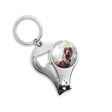 Imagem de Colar longo cão animal imagem animal alicate de unha chaveiro abridor de garrafa cortador