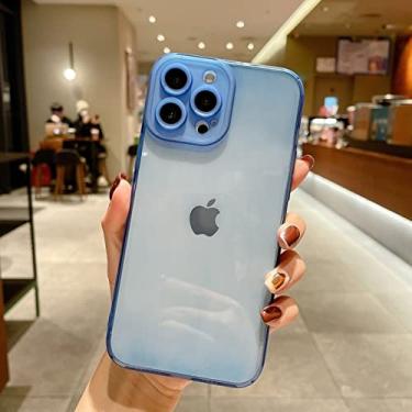 Imagem de Capa de telefone fluorescente transparente de luxo para iphone 11 12 13 pro max 11pro 13 promax 12 mini xs x xr se 2020 6s 7 8 plus capa, azul, para iphone 7plus