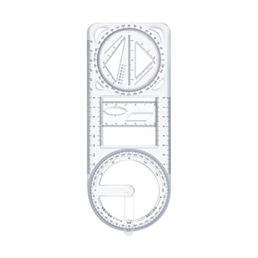 Imagem de Baoblaze Régua Geométrica Multifuncional, Materiais de Matemática, Réguas, Modelo de Desenho para Professores de Pintura, Artista, Construção D, estilo a