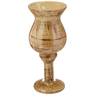 Imagem de Vaso Taça Pequeno Ceramicas Pegorin Palha Fumê