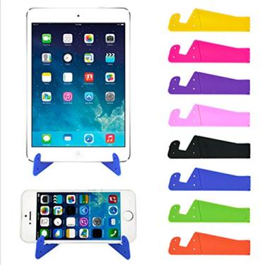 Imagem de 8 peças de suporte para celular, tamanho universal de bolso, portátil, dobrável, modelo V, suporte de mesa compatível com tablets, leitores eletrônicos, celulares, Kindles