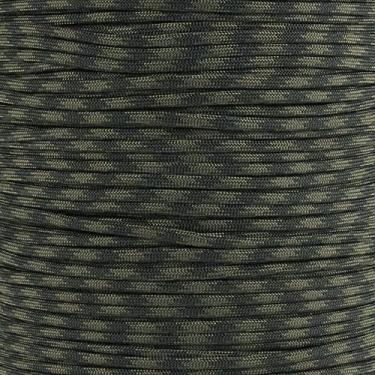 Imagem de Corda de paraquedas 550 tipo III 7 fios de 4 mm de diâmetro – cabo de sobrevivência de resistência à tração de 250 kg (30 metros, camuflagem escura, enrolador)