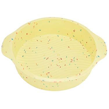 Imagem de Forma de bolo, silicone durável, antiaderente, resistente à corrosão para cozinha doméstica (cor amarela)
