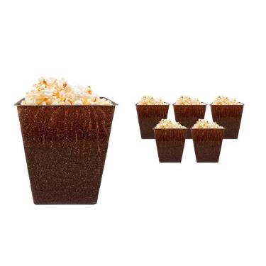 Imagem de Kit 6 Pipoqueira Retrô Fibra Coco Green 2,6L