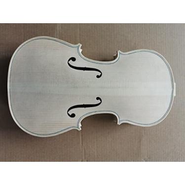 Imagem de Violino branco 4/4 violino tamanho completo violino abeto bordo feito à mão violino DIY violino
