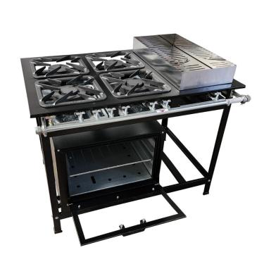Imagem de Fogão 4 Bocas Cefaz com Forno e Banho Maria Linha Gold Baixa Pressão CFZG-127B