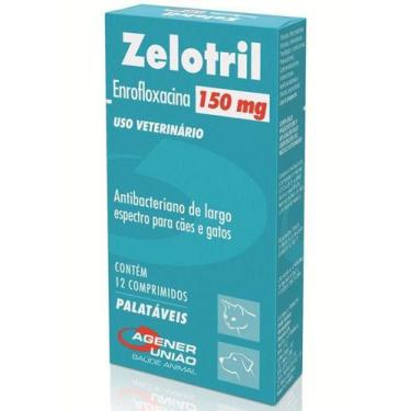 Imagem de Zelotril 150Mg Enrofloxacina Cães E Gatos 12 Comprimidos - Agener Uniã
