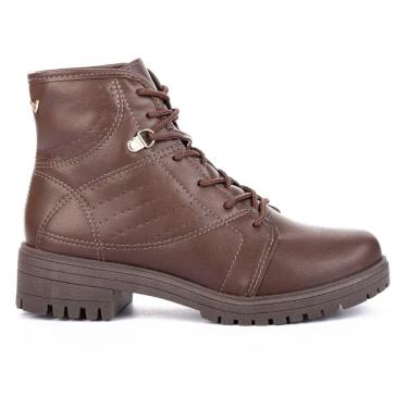 Imagem de Bota Coturno Feminino Casual Tratorado Bico Redondo Salto Baixo Mississipi Q7875