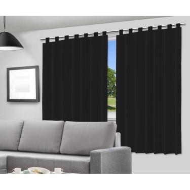 Imagem de Cortina Blecaute Blackout 200X140cm Com Alça Para Varão Corta Luz 100% Pvc Para Sala Quarto