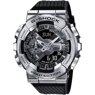 Imagem de Relógio CASIO G-SHOCK masculino metal prata GM-110-1ADR