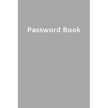 Imagem de Livro de senhas: endereço da Internet e registro de senha. Caderno de diário organizador alfabético (A-Z, site, nome de usuário, senha, e-mail, pergunta de segurança, resposta, notas). Capa macia prateada