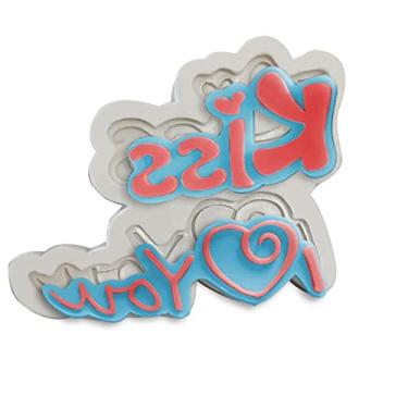 Imagem de Moldes de fondant em forma de coração, material de silicone, moldes de gesso para fazer velas de gesso