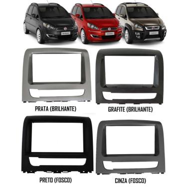 Imagem de Moldura De Painel 2 Din Fiat Idea 2012 2013 2014 2015 2016 Para Cd Dvd 2 Dins