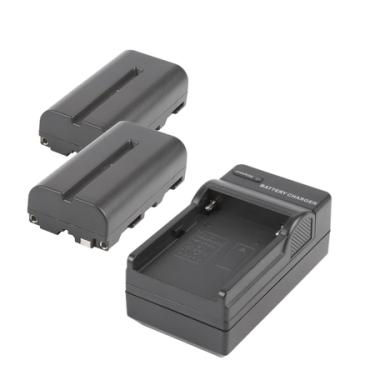 Imagem de Kit 2x Baterias e Carregador NP-F550 / NP-F570 para Sony, Monitores e Iluminadores de Led