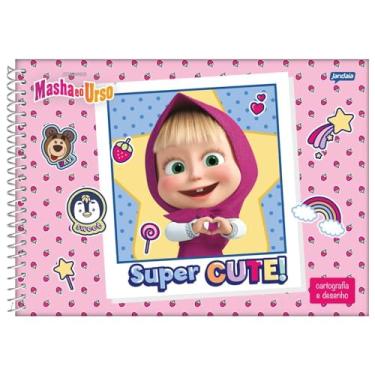 Imagem de Caderno de Cartografia Masha e o Urso 80 Folhas Jandaia 1037618
