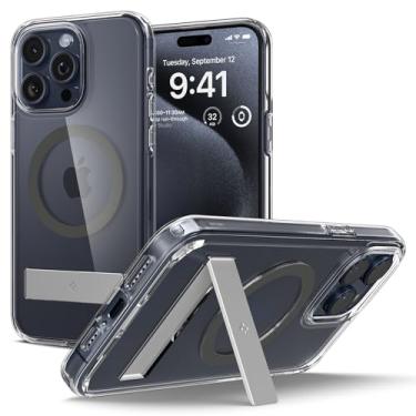 Imagem de Capa magnética Spigen para iPhone 15 Pro Max, Ultra Hybrid S MagFit [compatível com Magsafe] para Apple iPhone 15 Pro Max - grafite