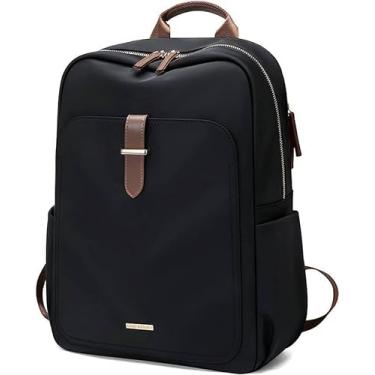 Imagem de Mochila feminina para laptop, cabe em notebooks de 15 polegadas, mochila casual, trabalho, viagem, universidade, escola, bolsa de computador moderna
