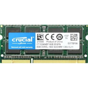 Imagem de Crucial Memória RAM 8GB DDR3 1600 MHz CL11 para laptop CT102464BF160B