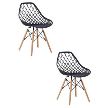 Imagem de Kit 2 Cadeiras Para Sala De Jantar Veneza Preto - Fratini Móveis