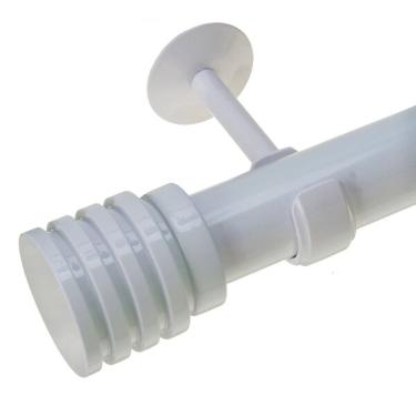 Imagem de Kit Varão De Cortina 28mm 2m Ponteira Glacial Couselo Branco