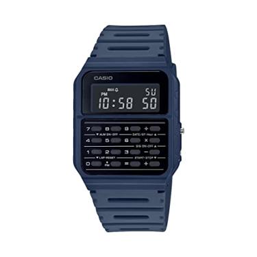 Imagem de Casio Relógio masculino vintage CA53W-1 calculadora, Azul, Relógio de quartzo