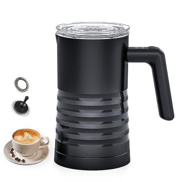 Imagem de XCPHGFM Batedor de leite elétrico e vaporizador 4 em 1 Aquecedor de leite automático 400W Interior antiaderente 580ml Máquina de espuma de leite de aço inoxidável quente/frio para café/leite com