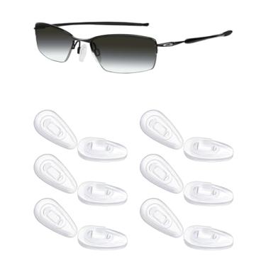 Imagem de Mryok 6 pares de protetores de nariz de substituição para óculos de sol Oakley W Square Wire - Transparente
