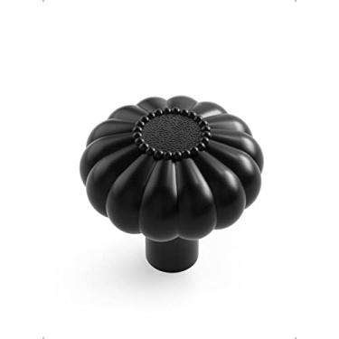 Imagem de SORWDUERM Pacote com 5 puxadores de armário pretos puxadores de cômoda de cozinha gavetas armário móveis de banheiro puxadores de armário decorativos liga de zinco sólida