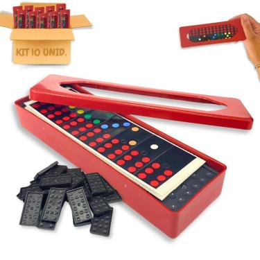 Imagem de Kit 10 Jogos Dominó Infantil De Plástico Prenda Festa Junina