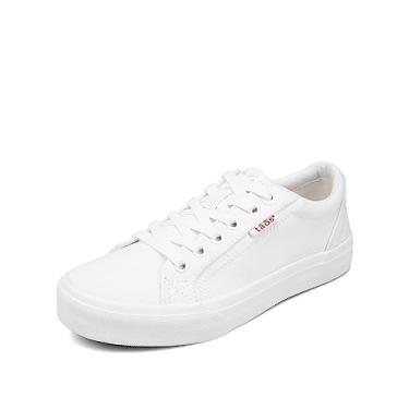 Imagem de Taos Plim Soul Tênis feminino plataforma elegante com curvas e pods palmilha removível, suporte de arco, design clássico para moda diária, conforto o dia todo, Branco, 40