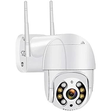 Imagem de Câmeras externas 4K para segurança doméstica, WiFi externa PTZ Cam 5MP HD Vigilância por vídeo Rastreamento automático sem fio, cartão micro SD de até 256 GB compatível, 4K 8MP SEM cartão