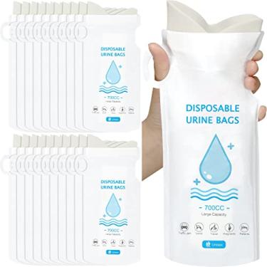 Imagem de Pacote com 48 sacos descartáveis para urinol de 700 ml, saco de urina de emergência, saco de mictório unissex, saco portátil para urinol, bolsa de urina de viagem para vômito para engarrafamentos, acampamento, caminhada, grávida, paciente, crianças