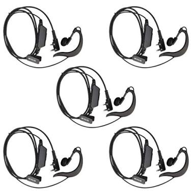 Imagem de Retevis Fone de ouvido RT18 para walkie talkies com microfone, gancho de ouvido em forma de G, para RT22 RT68 RT21 H-777 RT86 RT86S, compatível com Pxton Baofeng BF-888S BF-T26 Kenwood rádio