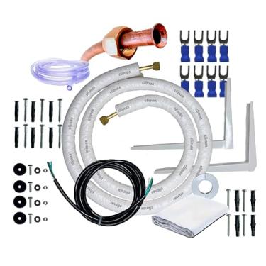 Imagem de Kit Completo Para Instalação De Ar Condicionado Normal 7000 9000 Btus Inverter 9000 12000 Btus 100% Cobre 2m Com Suporte