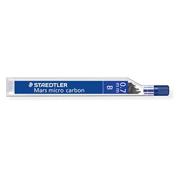 Imagem de STAEDTLER Mina B Mars 1 Unidade - 250 07-B - Refil Para Lapiseiras 0.7mm com 12 Unidades, Para Papel e Cartão